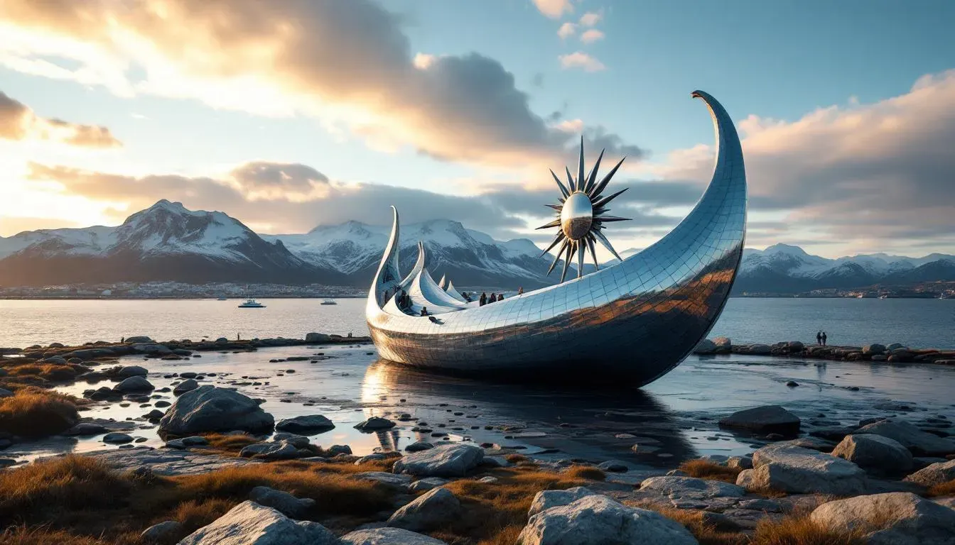 Sun Voyager Sculpture - filming location in Iceland