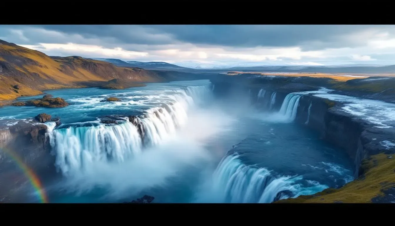 Filming in Selfoss with Olfusa river and South Iceland landscapes